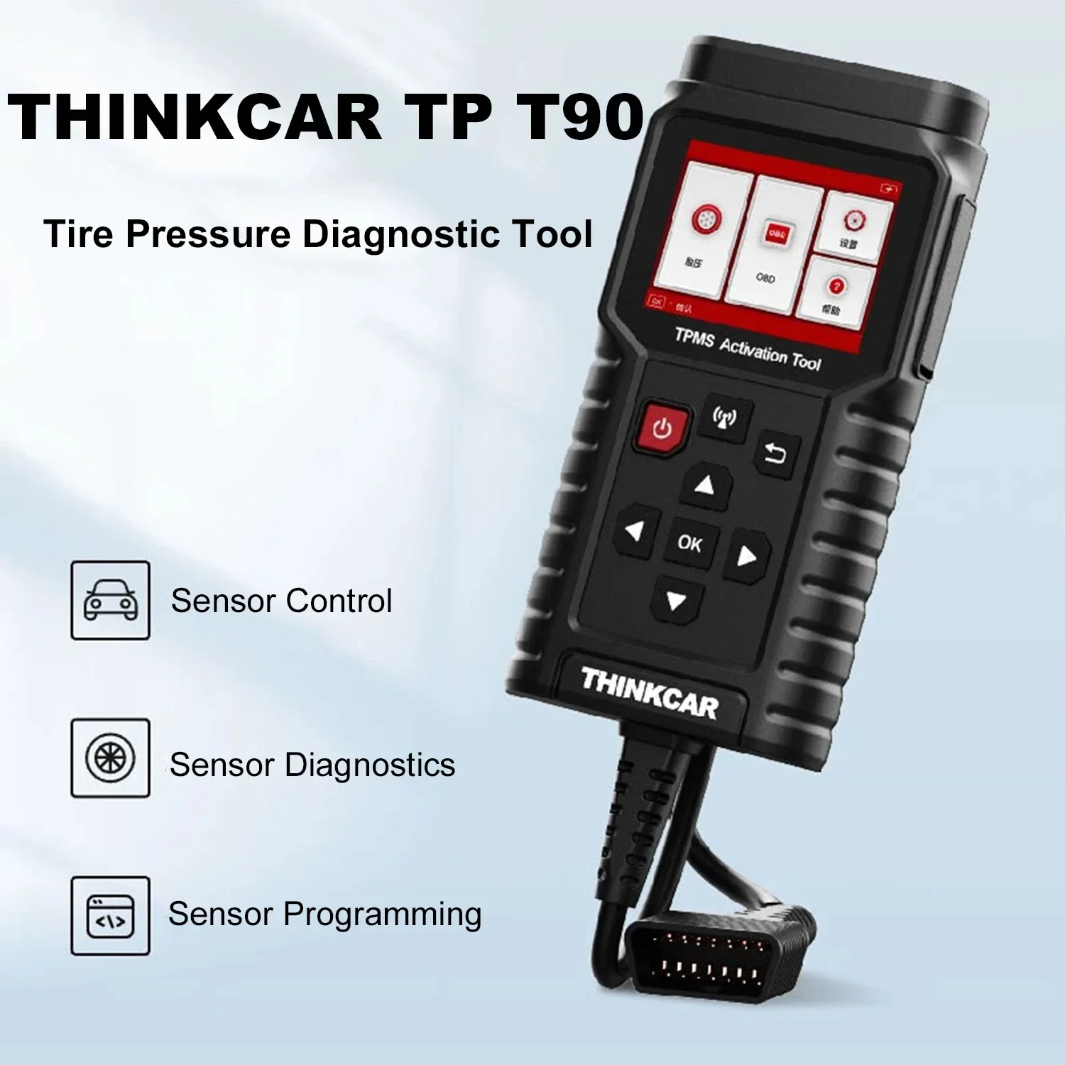 ThinkCar THINKTPMS TP new T90 TPMS Programmer S2 315MHz 433MHz 2in1 Car 2025 Tire Pressure Diagnosis Tool TPMS Sensor Service Tool
