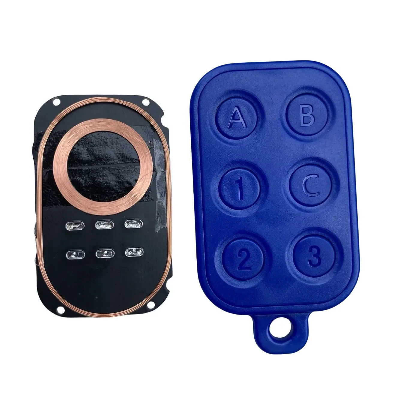 1PCS 6 in 1 RFID Multiple Keyfob 125khz T5577 EM Writable IC 13.56Mhz M1k S50 UID Changeable CUID Complex Keychain Tag Card