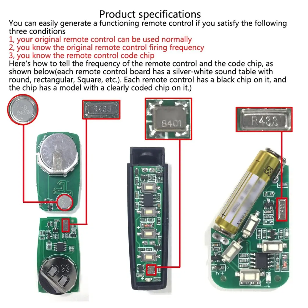 New 433MHZ 433.92mhz Remote Control Garage Gate Door Opener new Remote Control Duplicator Clone Learning Rolling 2025 Code Car Key