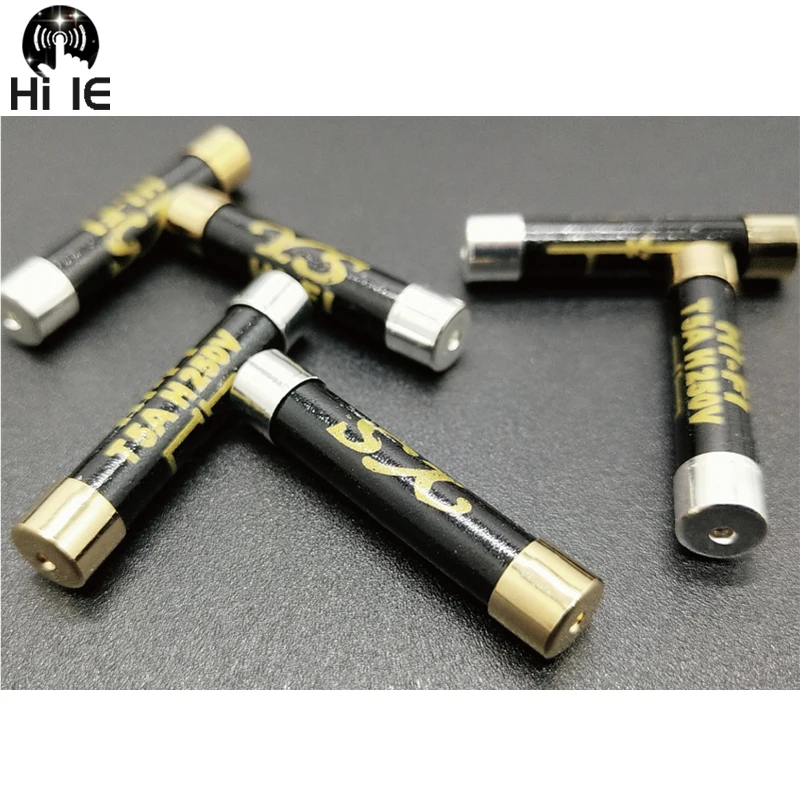 1pcs High-end HIFI Gold Silver Plated Nano Fuse CD Audio Amplifier Tube Amp Decoder Fuse Slow Blow Fuse 6x32mm 5x20mm