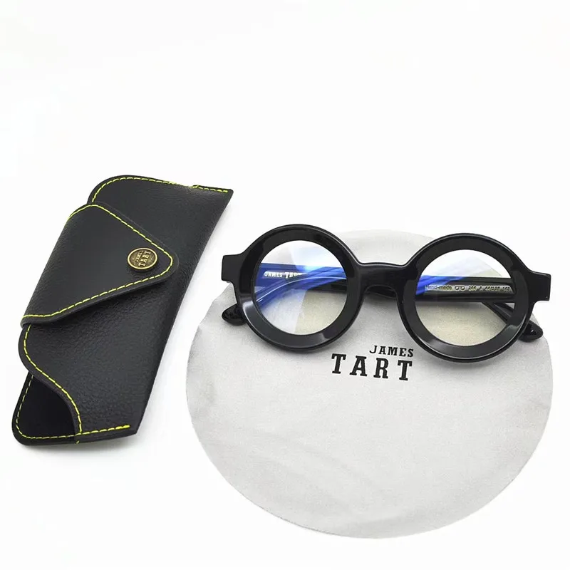 JAMES TART 244 Optical EYEGLASSES For Unisex Retro Style Anti-blue Light Lens Plate Round Full Frame With Box