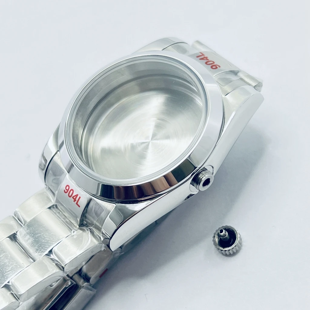 36mm 40mm Silver Watch Case Sapphire Crysta Waterproof Fit NH34 NH35 NH36 NH38 NH70 NH72 ETA2824 PT5000 Movement