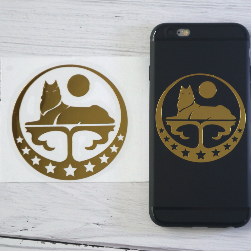 31607# Chechnya Chechen Republic of Ichkeria Chechen wolf cool nickel metal car stickers decals for Car Styling Laptop