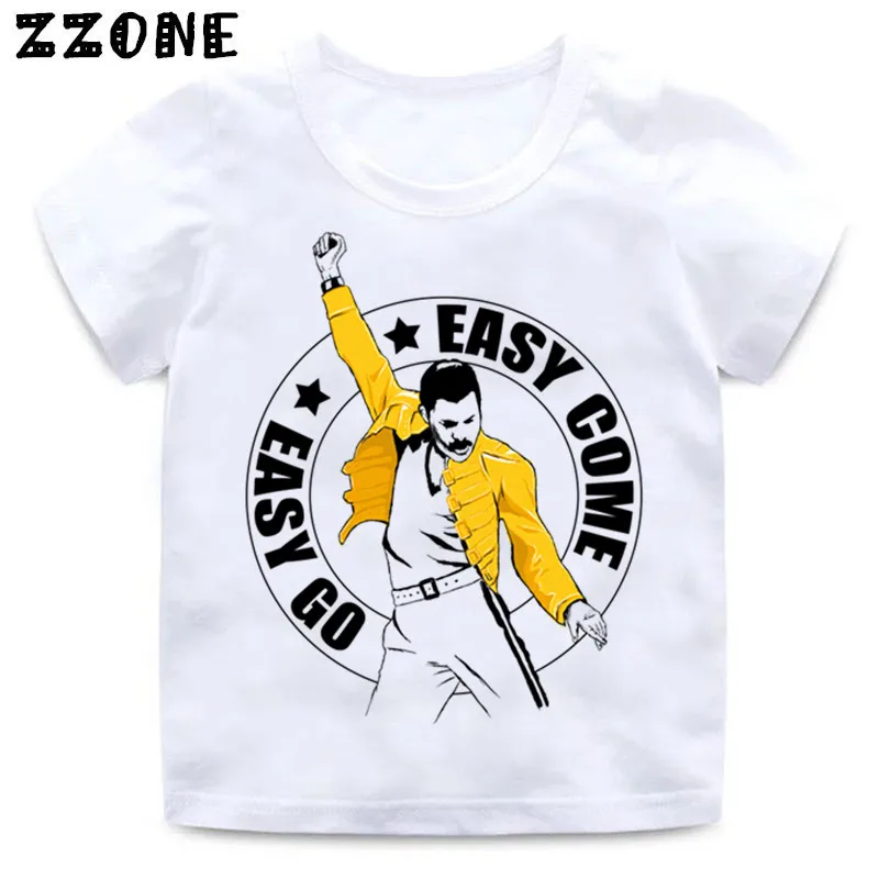Boys and Girls FREDDIE MERCURY Rock Band new Queen 2025 Print T shirt Kids Funny Clothes Enfant Summer White Tee shirt