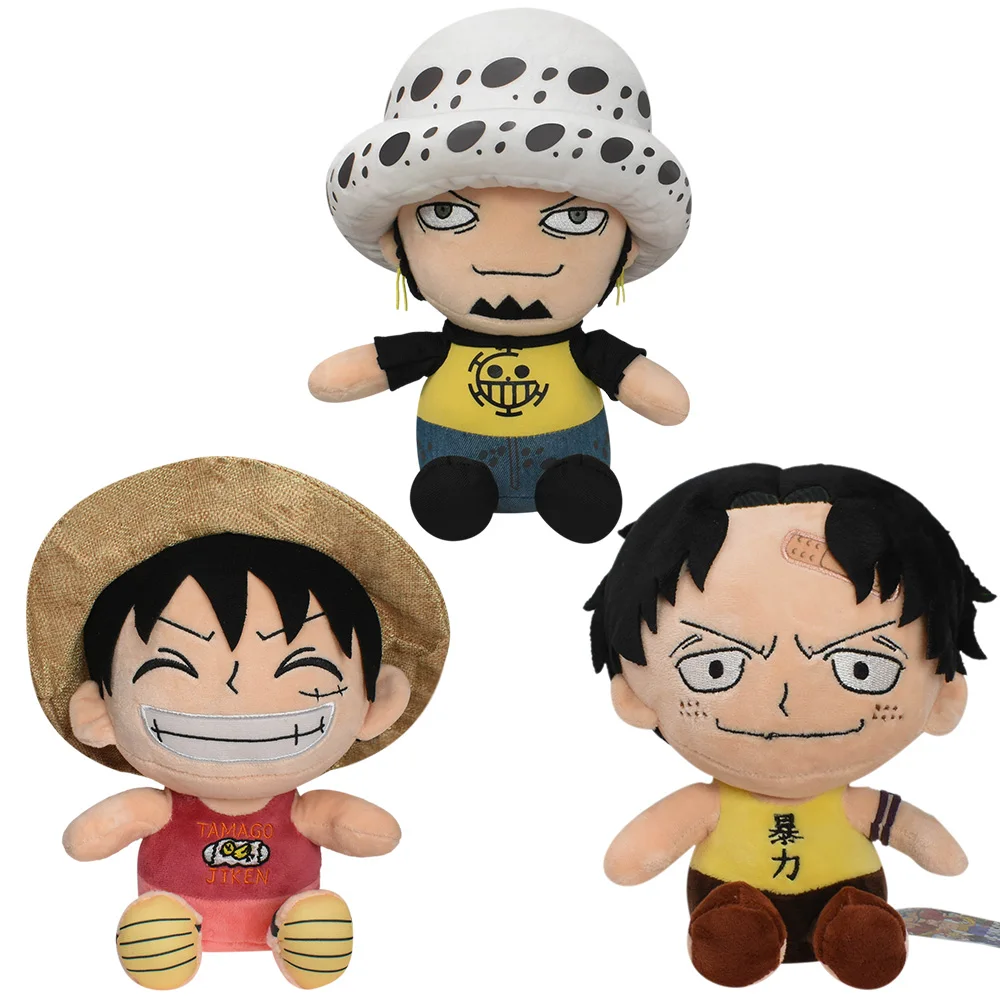 One Piece Plush Toys Monkey D Luffy Ace Law Soft Stuffed Dolls Tony Tony Chopper Cos Sanji Sabo Buggy Birthday Gift 8/12 inches