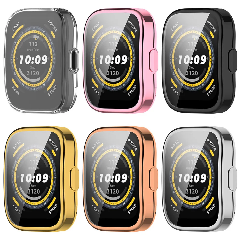 Electroplated TPU Protective Case for Huami Amazfit Bip 5 Bip5 Pro A2215 Full Screen Protector Shell Cover