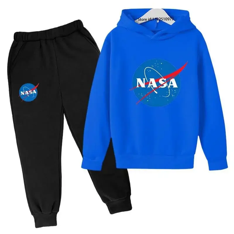 NASA Children's Hoodie +Pants Boys new Sets Sweatshirt Printing Toddler 3-12 Year Girls Clothing Leisure 2025 Coat Spring Trend Outfits