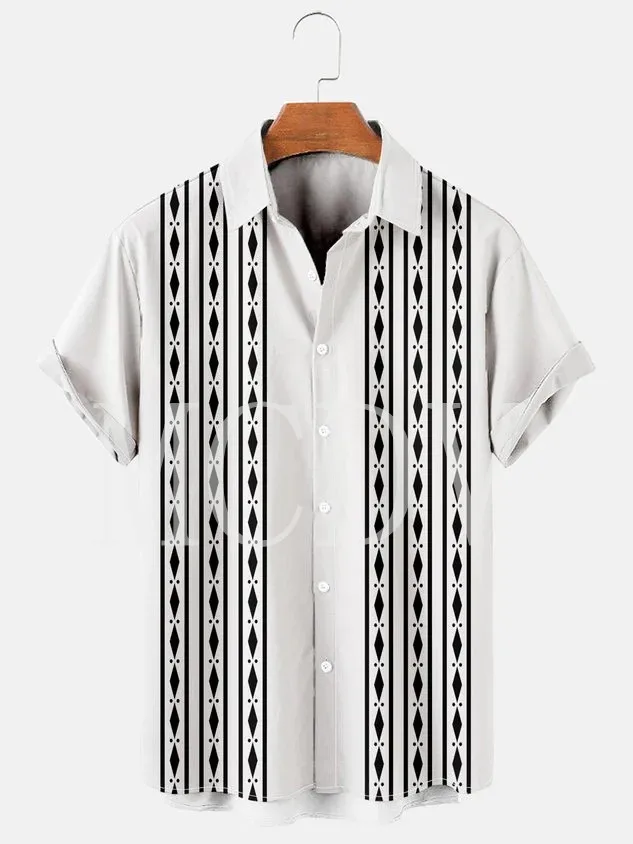 2025 Mens Retro new Floral Print Lapel Loose Short Sleeve Bowling Shirts Women For Men Hawaiian Shirt