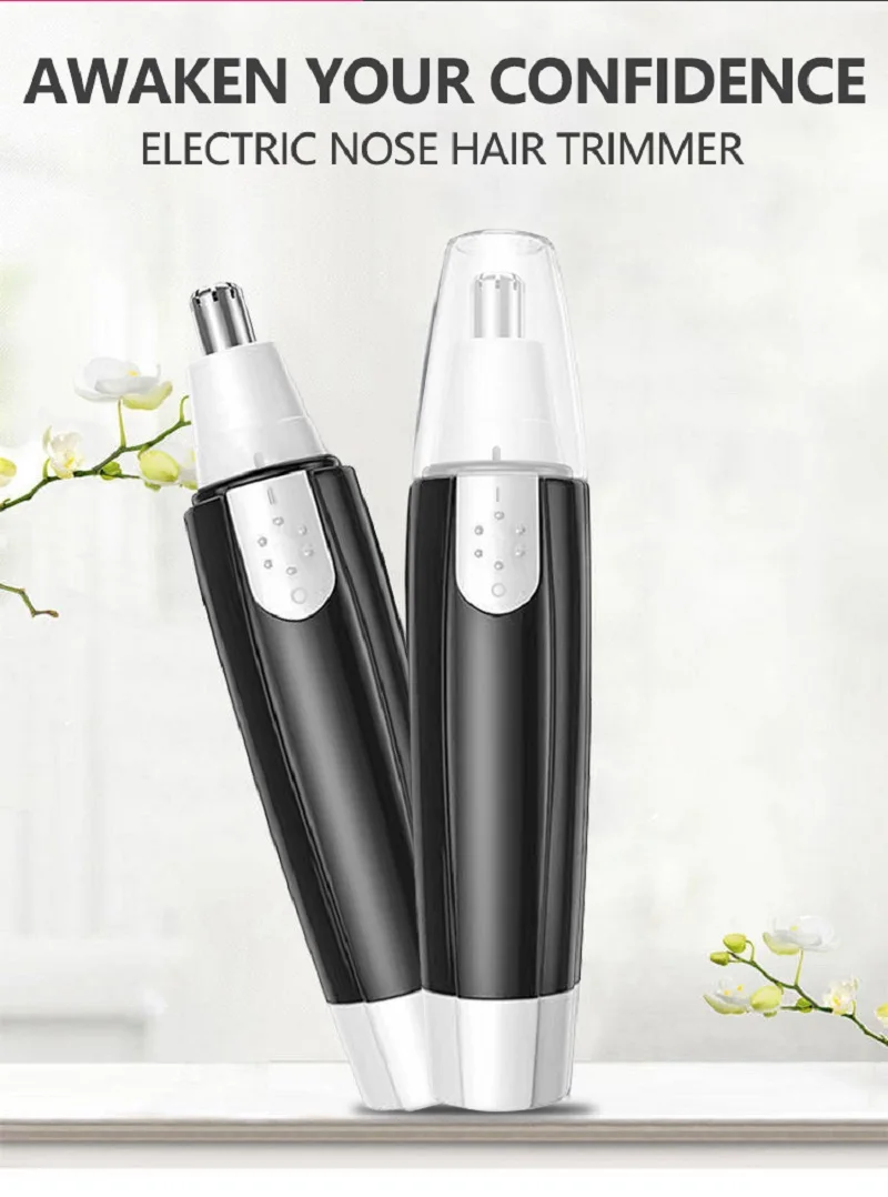 Black Electric Nose Hair Trimmer For Men And Women Available With Low Noise High Torque High Speed Motor Washable Nasal Hair