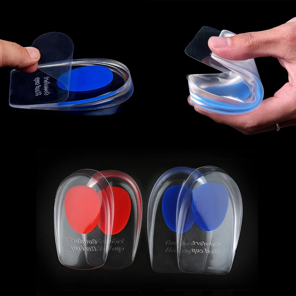 1pair Soft Silicone Gel Insoles Men new Women Transparent 2025 Relieve Foot Pain Heel Insoles Foot Massager Care Shoe Pad Shock Insoles