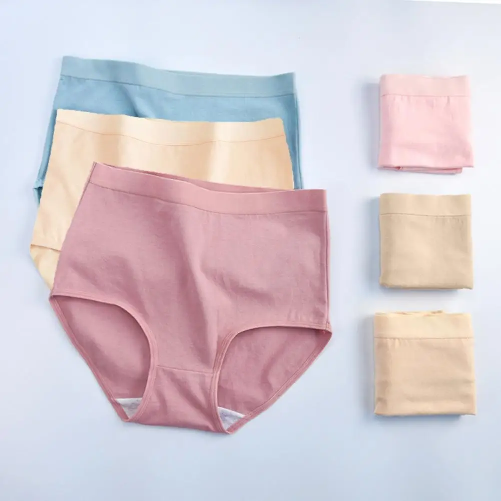 Women Panties Elastic High Waist new Tummy Control Slim Fit Butt-lifted Anti-septic Breathable Plus Size Lady 2025 Underpants Women Under