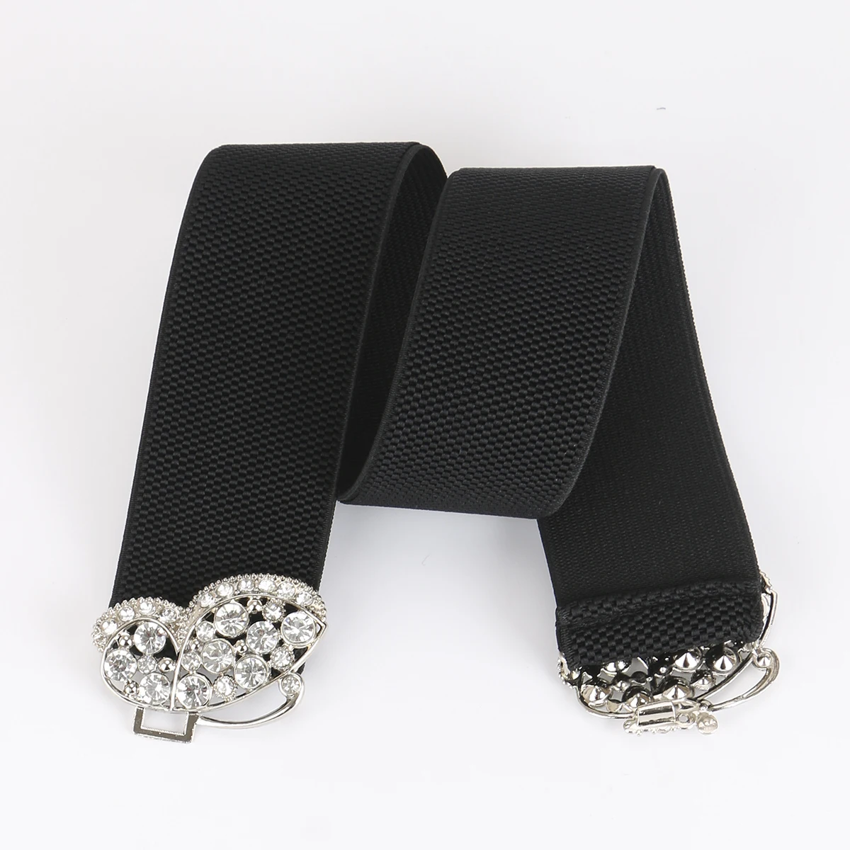 Rhinestone Strass Sier Butterfly Elastic women s belts Waist Decorative Girdle Corset For Lady Multisize banquet Wedding dress