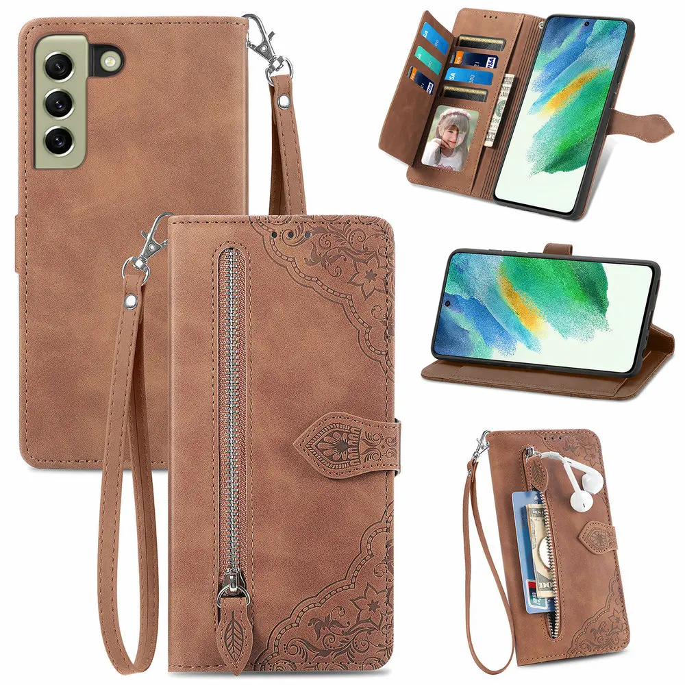 For Honor 90 Lite 70 X8 X6 Luxury Case Hono X 7 8 X6s X9 Zip Leather Texture Book Funda Honor 90 Pro X7 6 X8a X7a X6a Flip Cover