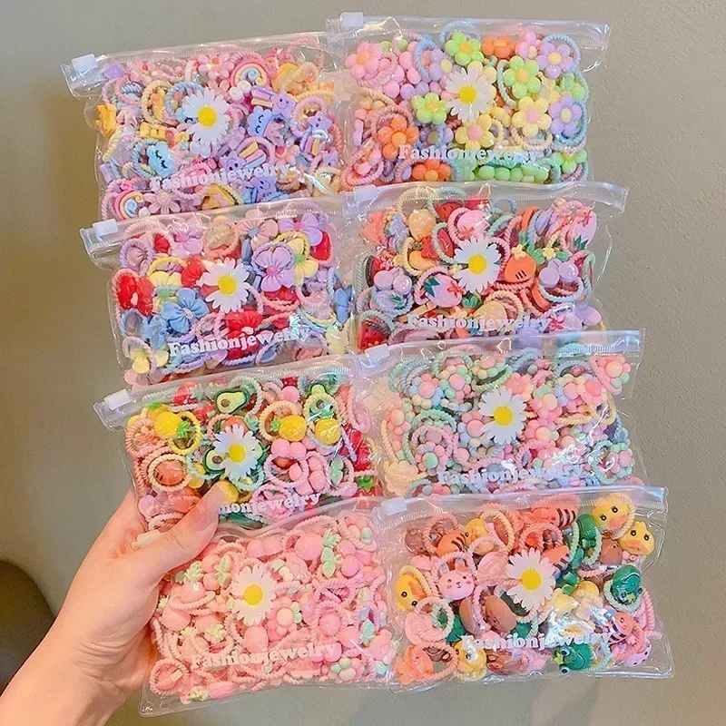 Children's Rubber Band Does Not Hurt The Hair Elastic Good Girl Baby Head Rope Small Tie Chirp Scrunchies Headdress