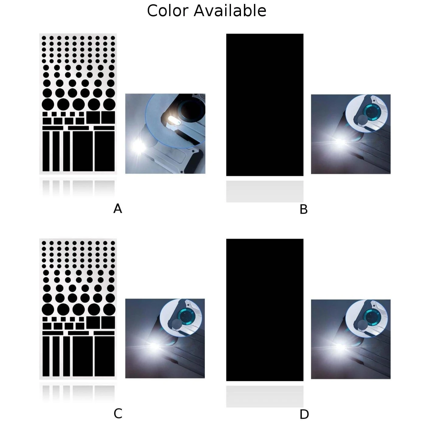 1 Sheet Light Dimming Stickers 50-100% LED Cover Stickers For Electronic Devices Car Light Blocking Stickers