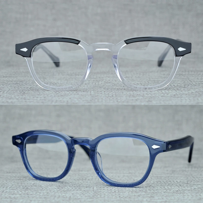 Johnny Depp Reading Glasses Man Readers Eyeglasses Women Brand Vintage Acetate Frame Lemtosh Presbyopic Diopter +1.0 +2.0 +3.0