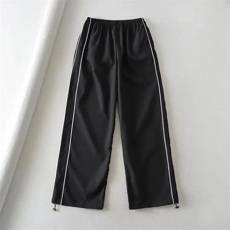 Women'S Baggy Pants Solid Color Cargo Pants Low Rise Casual Track Pants Teen Girls Wide Leg Cargo Pant Streetwear Y2k