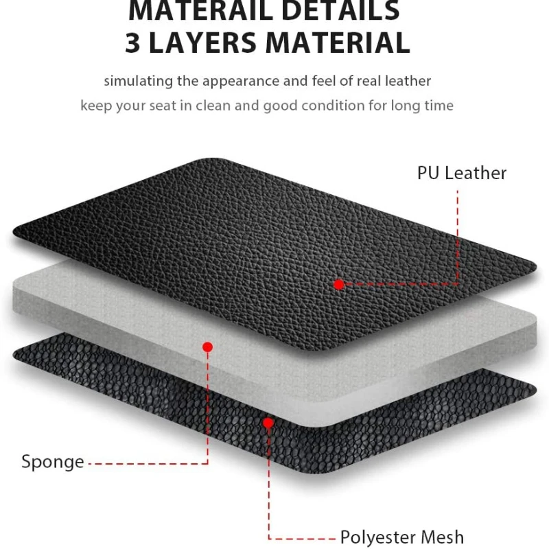 PU Leather Front Car Seat Covers Breathable High Bucket Car Seat Cover Auto Interior For 308 CC For Ranger XLT 2001 For Opel
