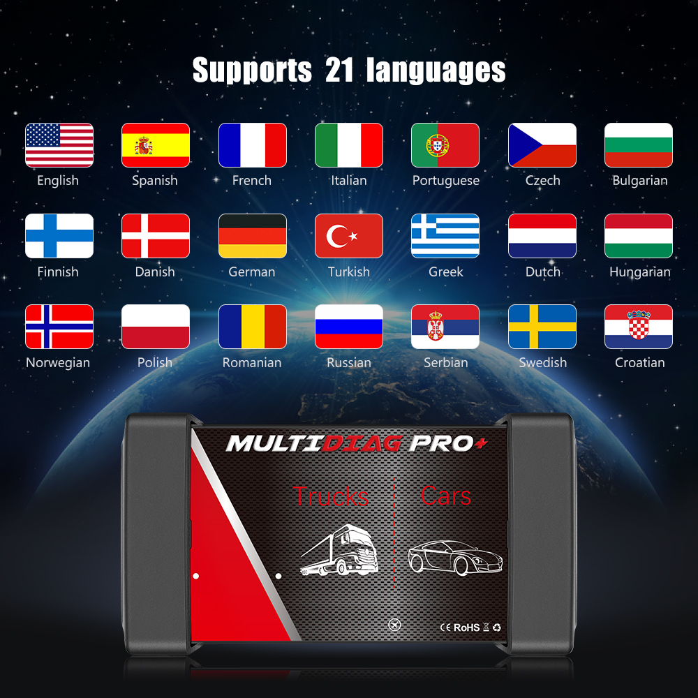 Multidiag Pro V2021.11 V3.0 NEC Relays OBD2 Bluetooth Scanner Free Keygen OBD 2 OBD2 Car Diagnostic Auto Tools For Car Truck