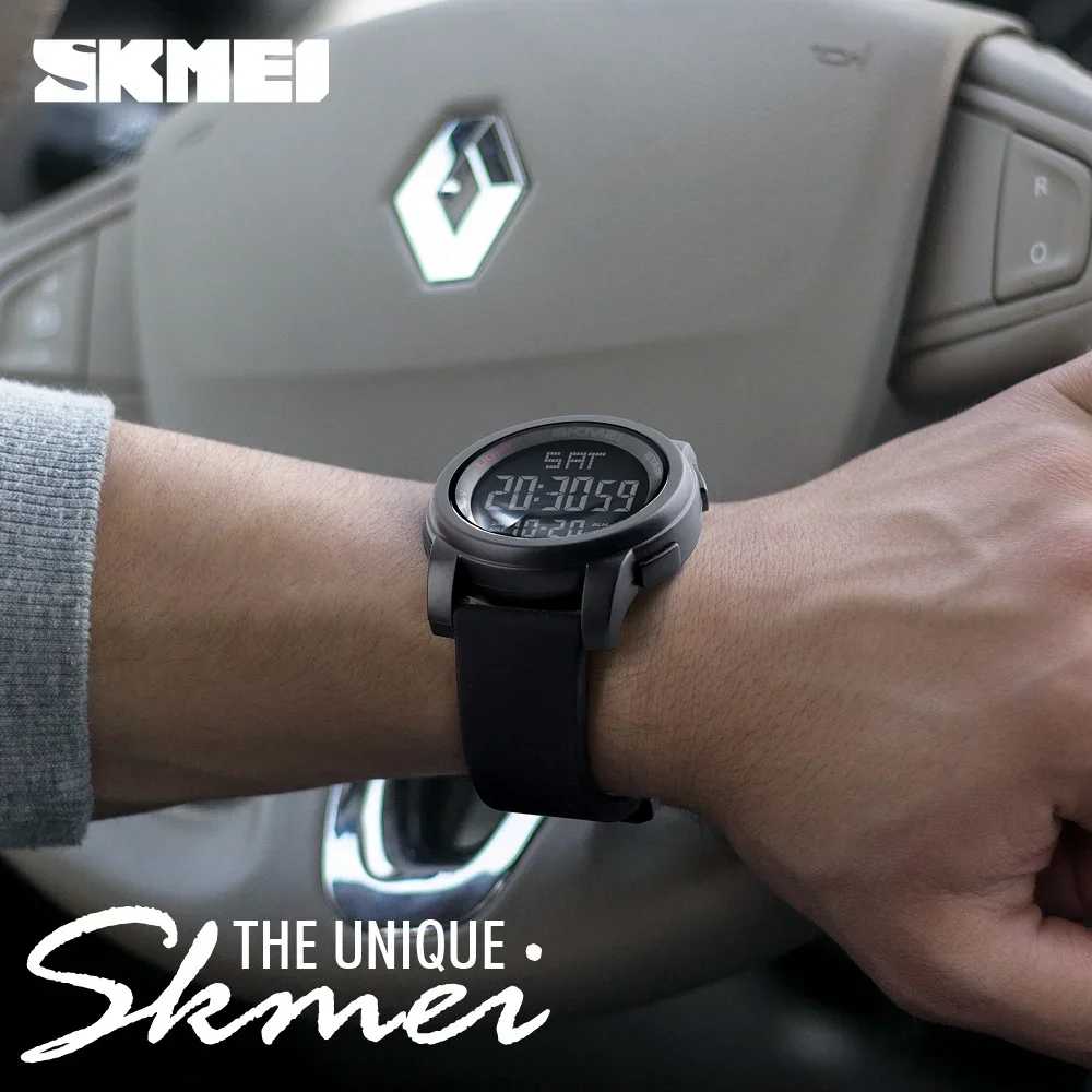 SKMEI 1257 Sport Digital Watch for Men Back Light Waterproof Electronics Mens Wristwatches Alarm Clock Relojes Para Hombre 1142