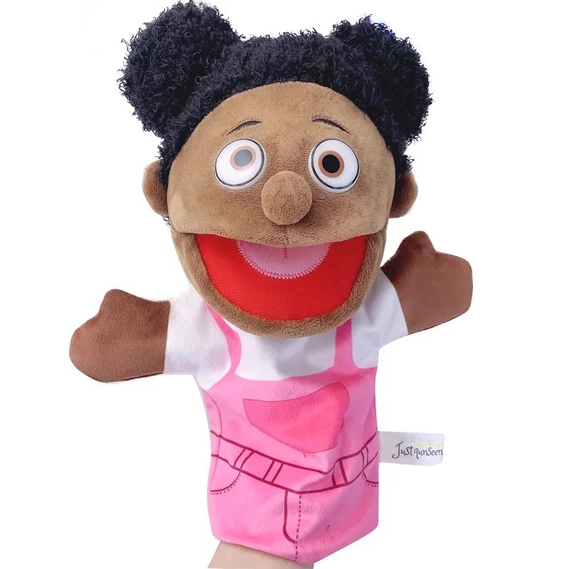 30-33cm Family soft plush doll Dad Mom Brother and sister plush doll Educational toy Kawaii hand finger puppet