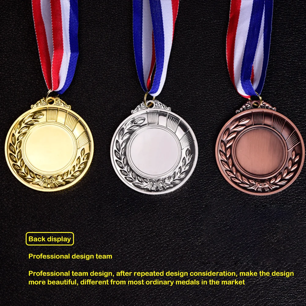 1-12pc Gold Silver Bronze Award Children Medal Winner Reward Encourage Badge Competitions Prizes forOutdoor Kids Game Toy School