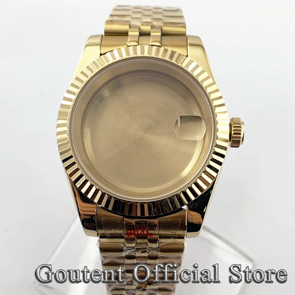 Goutent 36mm 39mm Sapphire Glass Men's watch Case Fit NH34 NH35 NH36 ETA 2824 PT5000 ST2130 Dial Movement