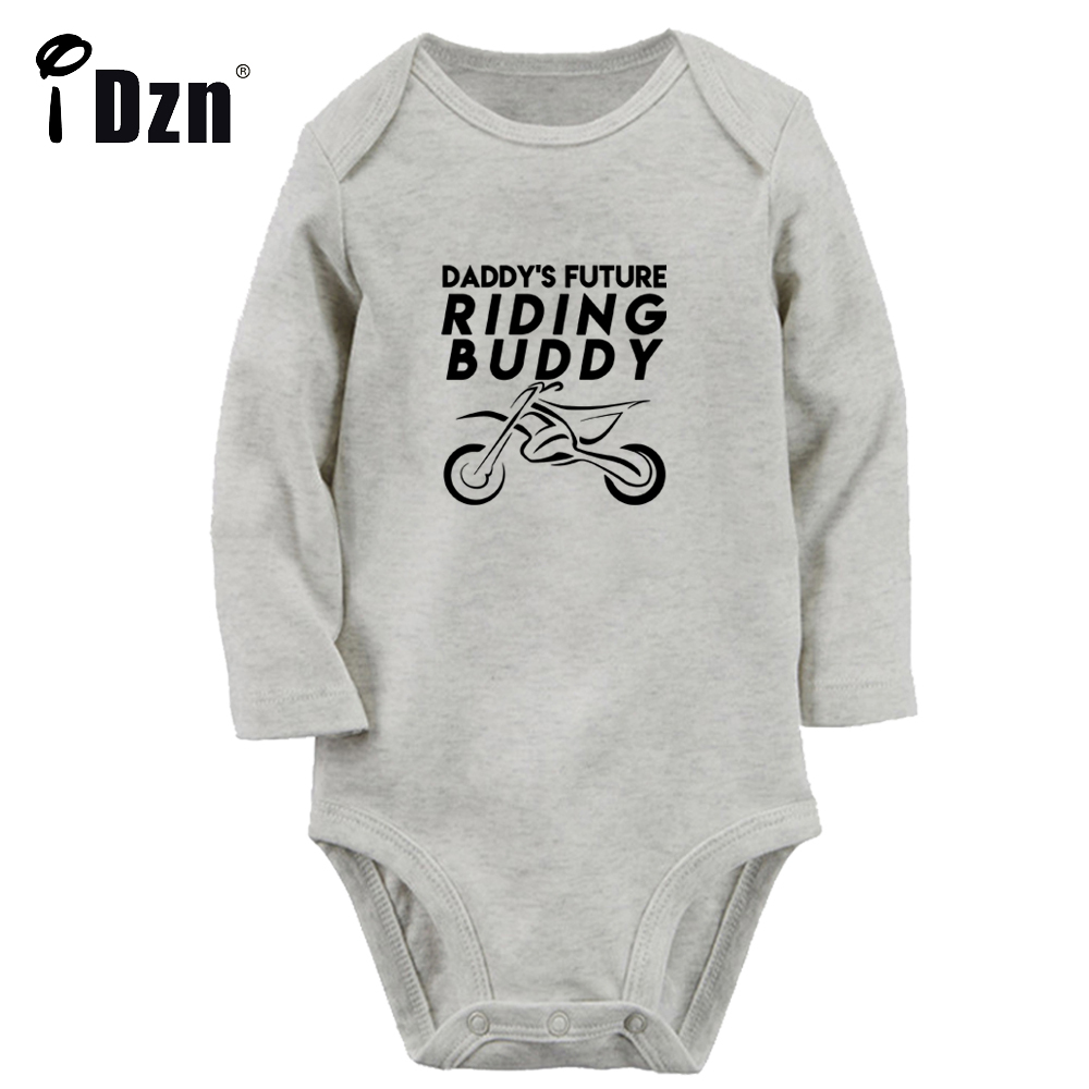 Daddy's Future Motocross Riding Buddy Fun Printed new Baby Boys 2025 Rompers Cute Baby Girl Bodysuit Newborn Jumpsuit Long Sleeve Clothes