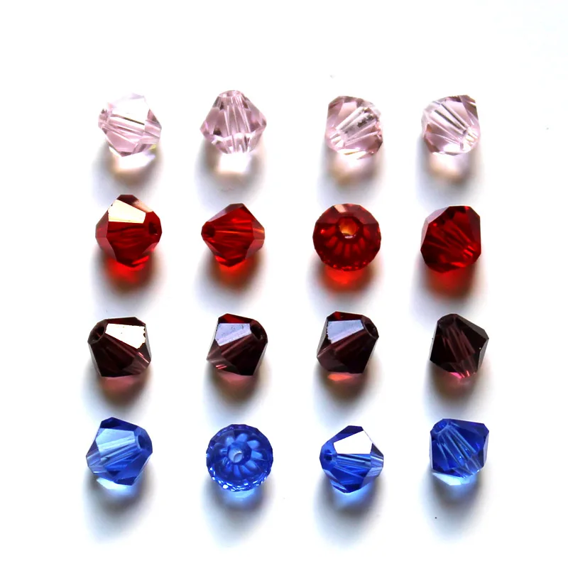 StreBelle Wholesale 100pcs/Bag Grade AAA 4mm 5301 Seed Bicone Bead Wholesale Loose Glass Crystal Beads 22 Colors Pick