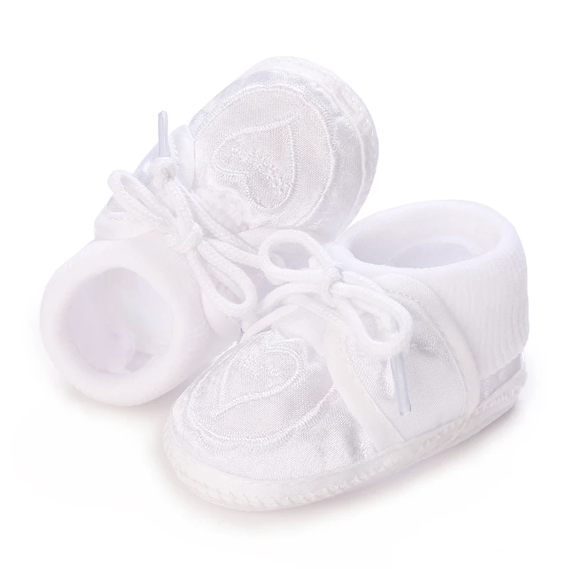 HAIZHIW Soft Newborn Baby's First Baptist Shoe: Newborn Boys and Girls' 2025 White Baptist Shoes Soft new Sole Walking Shoes