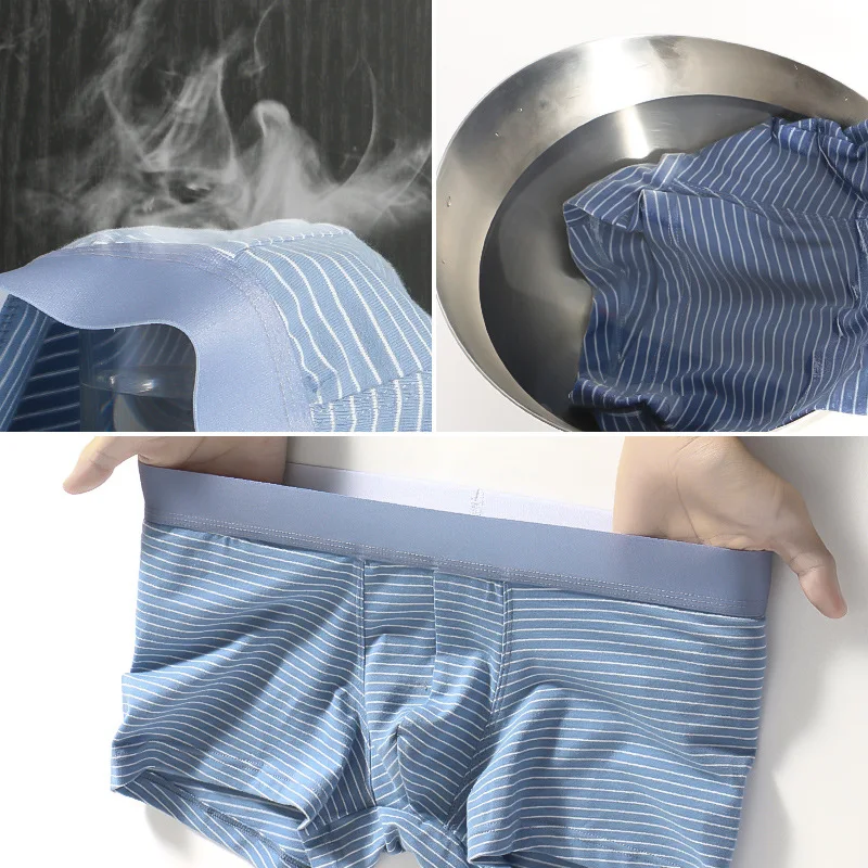 EXILIENS Striped Boxer Men Underwear Calzoncillos Slips Hombre Mens Boxers Cuecas Masculinas BoxerShorts Man Panties M-3XL 5963