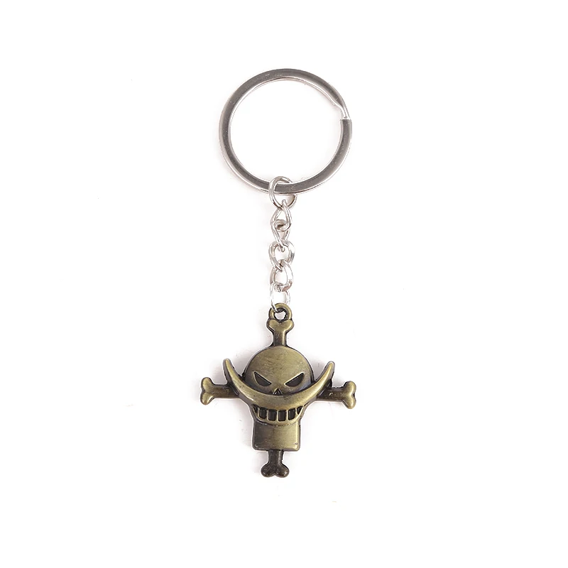 Anime 2025 One Piece Keychains Vintage Antique Bronze Plated new Edward Newgate Whitebeard Pendant Keyring Gifts for Christmas