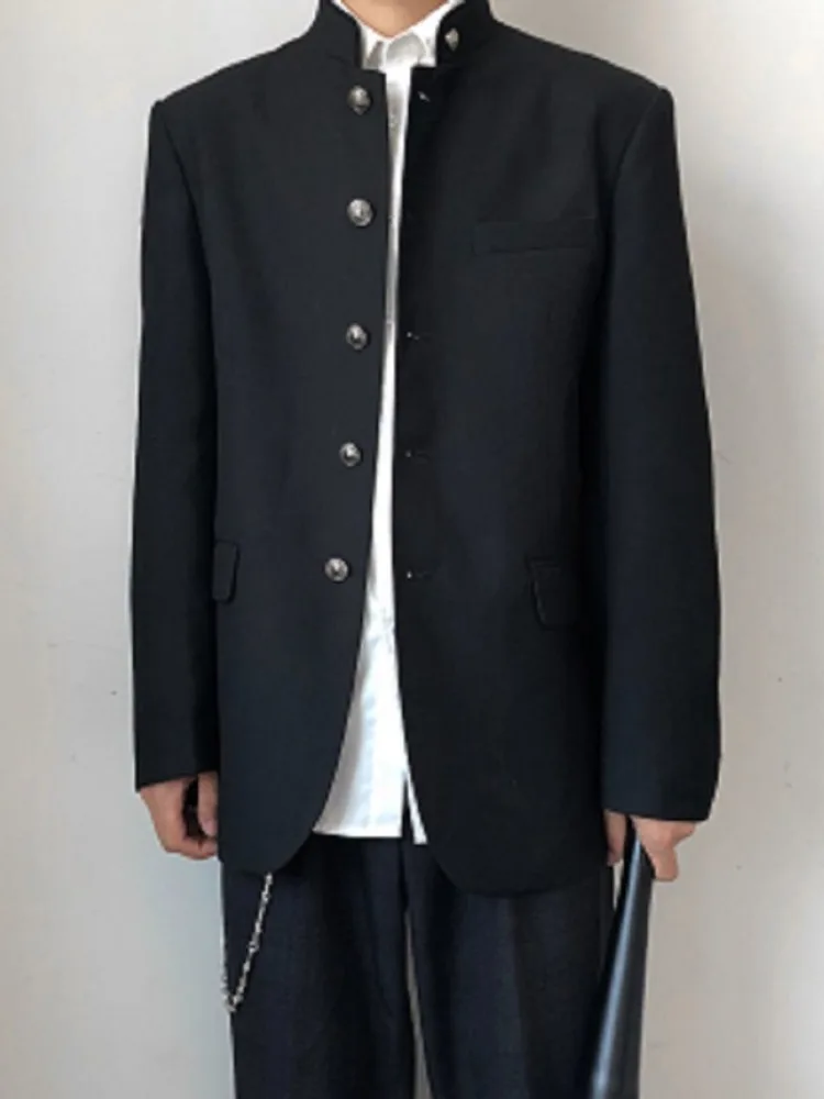Japan Style School Uniform Jacket Stand Collar Men Women new Tunic Suit Jacket DK Costume Black 2025 Coat With Nameplate High Version