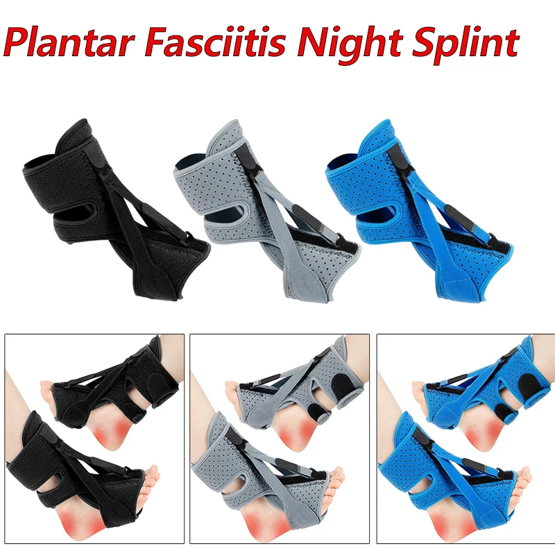 1/2PCS Plantar Fasciitis Night Splint Adjustable Foot Drop Orthosis Stabilizer Brace Support Pain Relief with Arch Support Ankle
