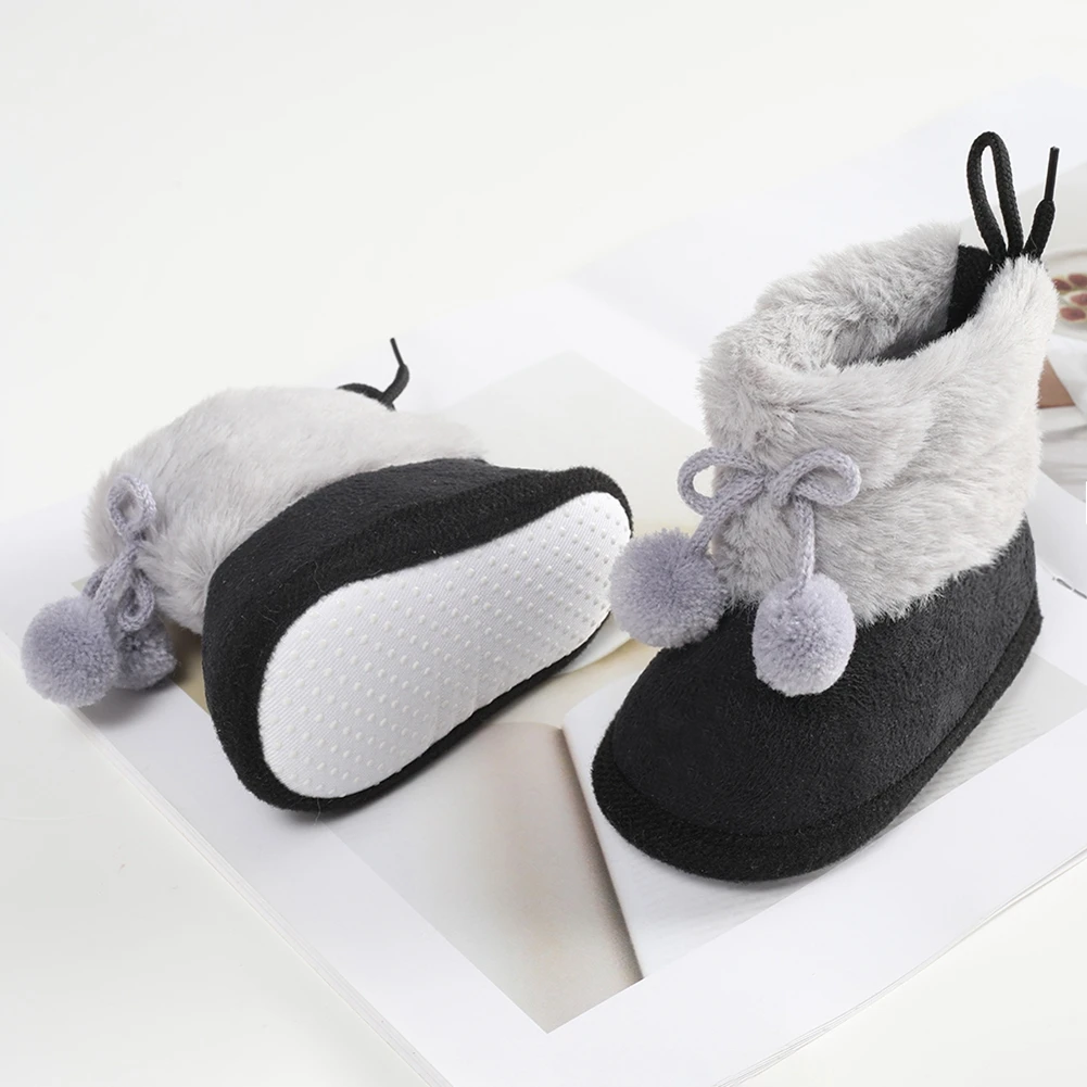 Winter 2025 Snow Baby Boots Newborn new Warm Booties Soft Sole First Walkers Shoes for Baby Girls Boys Infant Shoes Toddler 0-18Months