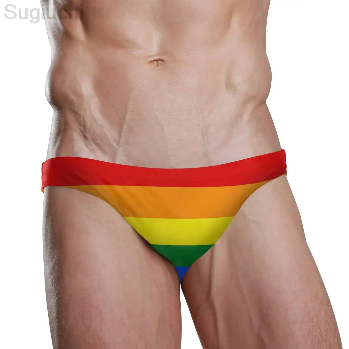 2023 new Sexy Swim Brief Bikini Flag of Rainbow 2025 Gay More COUNTRY Men Beach Athletic Swimwear Briefs Sports Shorts