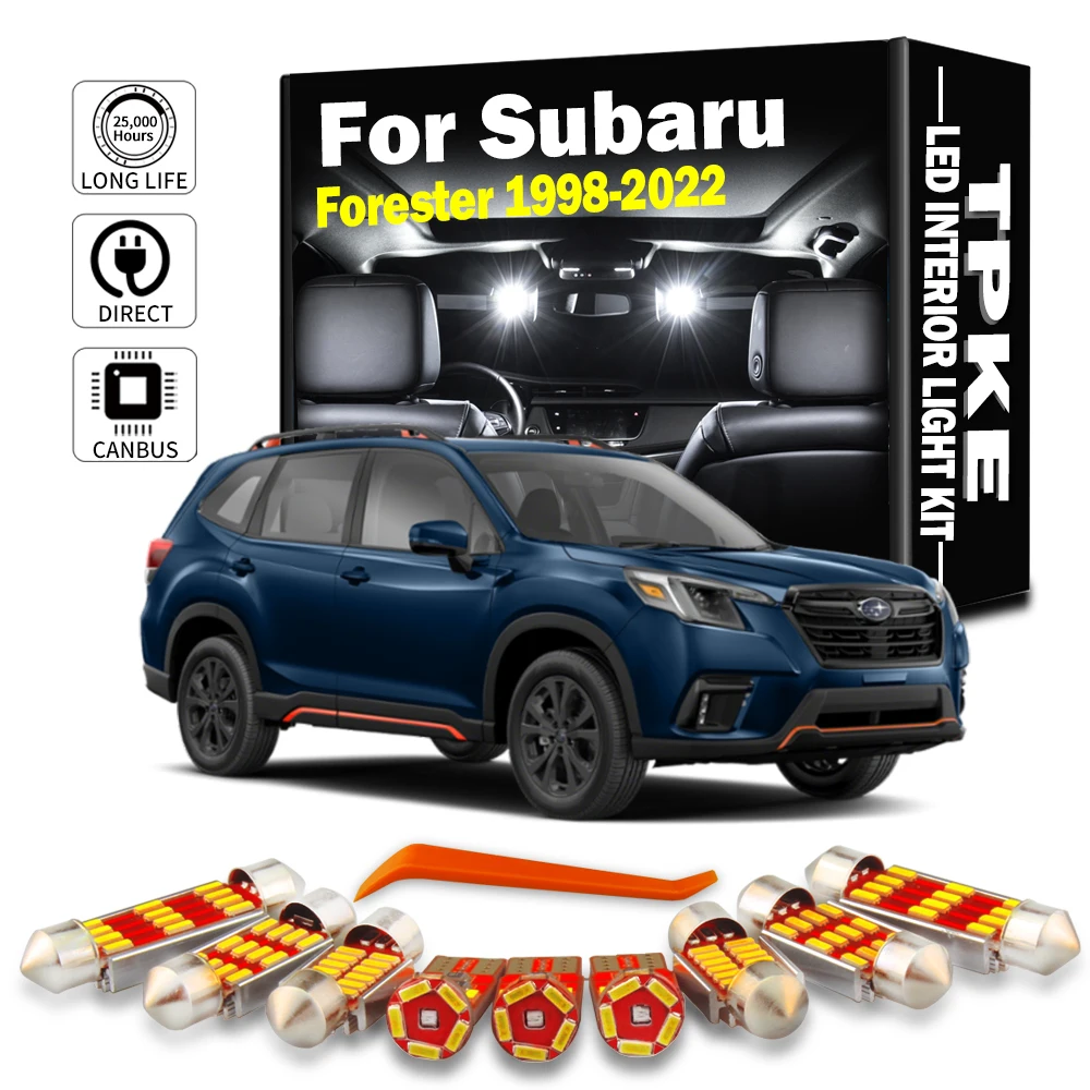 TPKE Car Accessories LED Interior Map Dome Trunk Light Kit For Subaru Forester 1998-2020 2021 2022 Led Bulbs Canbus No Error