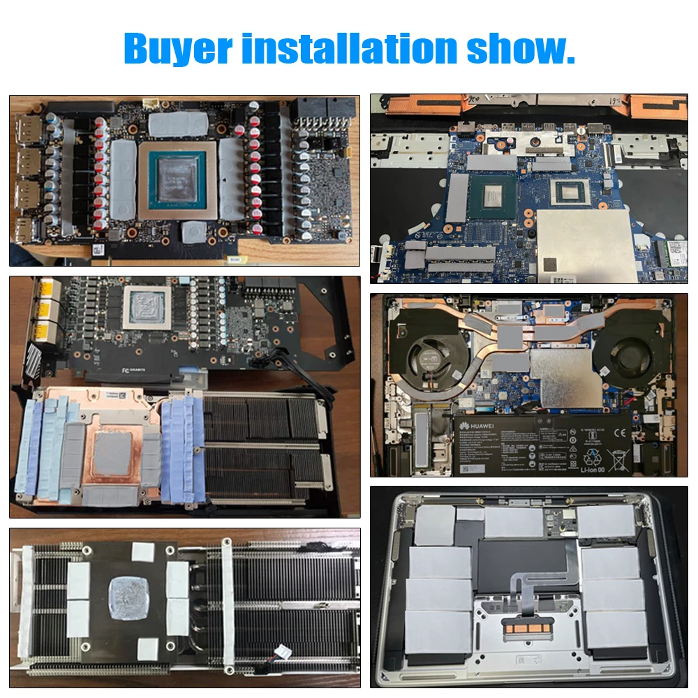 SNOWMAN Thermal Pad 16.8W/mk CPU GPU Graphics Card Water Cooling Motherboard M.2 SSD RAM Non-Conductive Silicone Mat Multi-Size