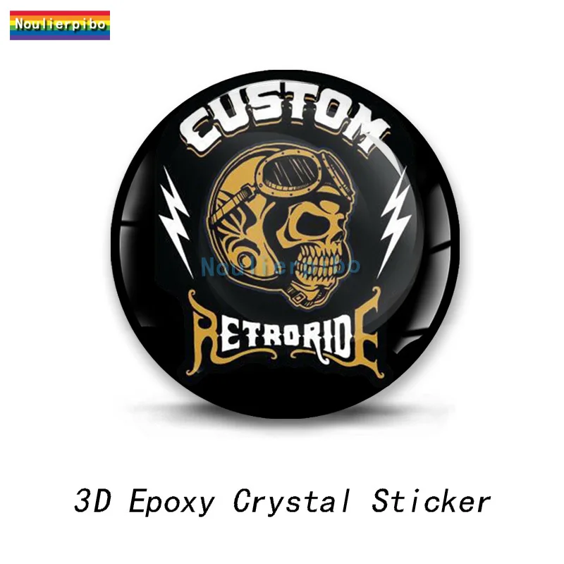 3D Stereo Dome Epoxy Horror Car Sticker ETRO Skull PVC Car Motorcycle Racing Helmet Trolley Case Phone Laptop Piano Vinyl Decal