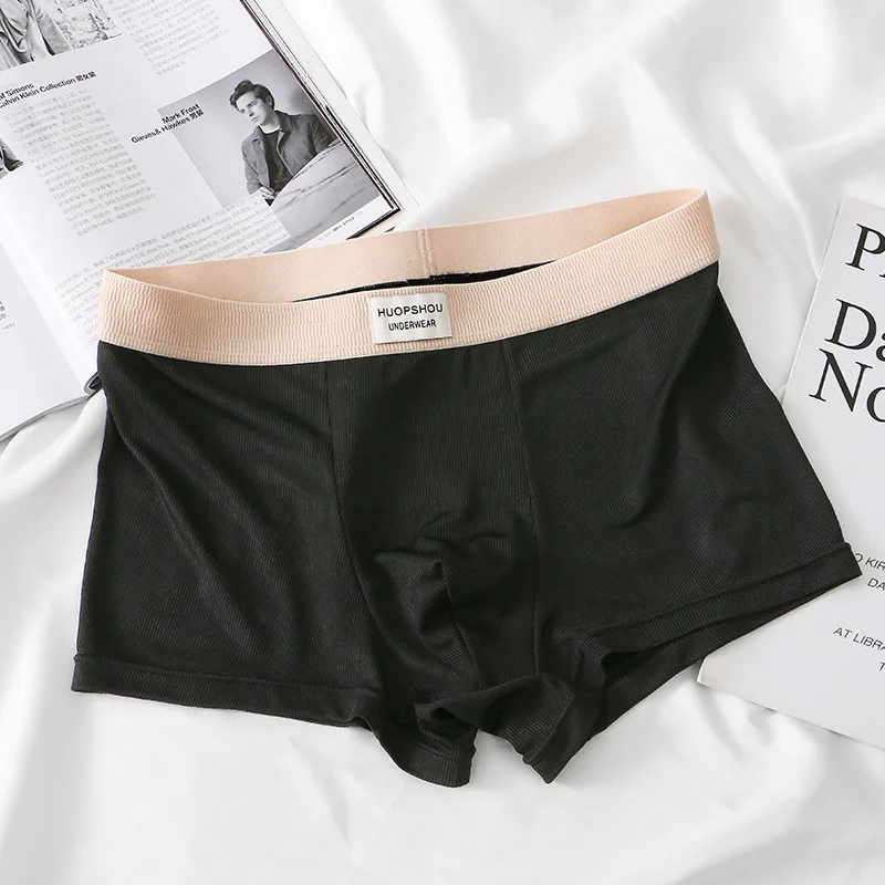 EXILIENS Youthful Color Boxer Men Underwear Calzoncillos Slips Hombre Mens Boxers Cuecas Masculinas Man Size Plus M-3XL A6187 eaa4a caeac