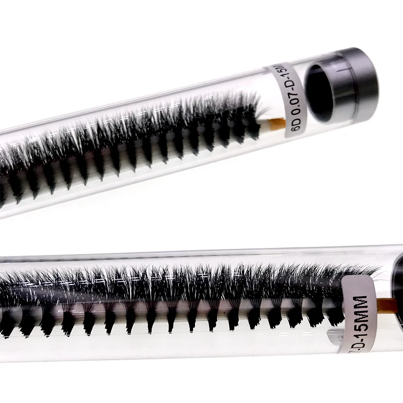 Premade Fans Fluffy Volume Lashes D mm Long Stem Soft Russian Professional Eyelash Extensions All Size Wholesale
