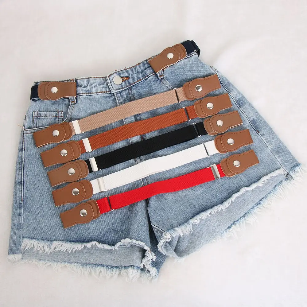 Child Kids Buckle-Free Elastic Belt Stretch Canvas Belt For Boys Girls Adjustable Children Belts For Jeans Pants