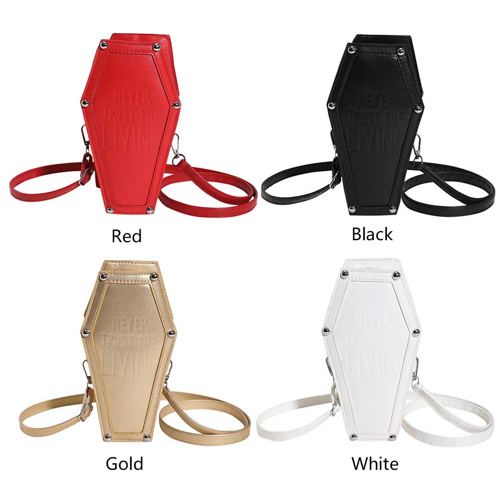 Women Crossbody Bag Large Capacity PU Shoulder Bag Coffin Shape Handbag Underarm Bag for Office Travel Make Up Cosmetic Bag