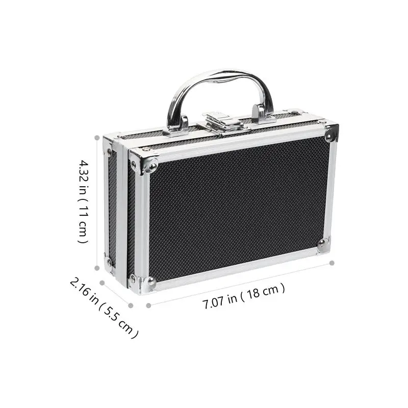 Toolbox Organizers Toolboxes Metal Tools Case Multifunctional Aluminum Suitcase Hard Aluminium Alloy Tool Box 80*110*55mm