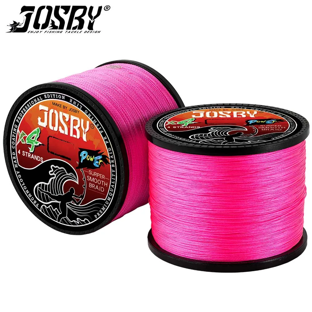 JOSBY Fishing Lines 300M 500M 1000M 4 Strands Braided PE Fishing Line Japan Monofilament Carp Fly Sea Seawater Wire Pesca