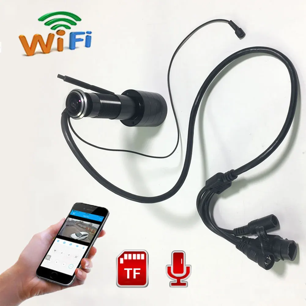 iCsee APP HD P Mini Wifi Door Eye Hole IP Camera Optional Wide Angle FishEye Lens Peephole CCTV Netw