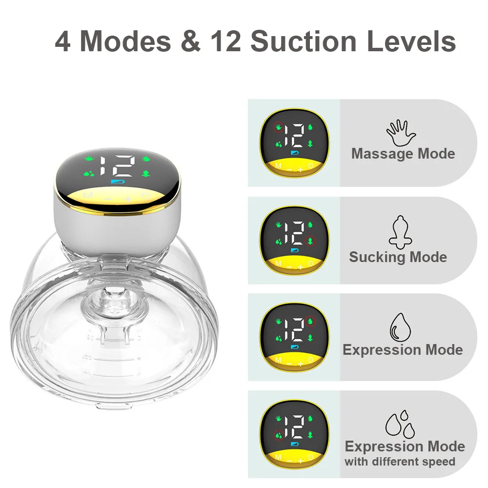 2/1PCS Electric Breast Pump Silent Wearable Hands-Free Breast Pumps Newborn Comfort Milk Extractor Milker BPA Free Breastfeeding