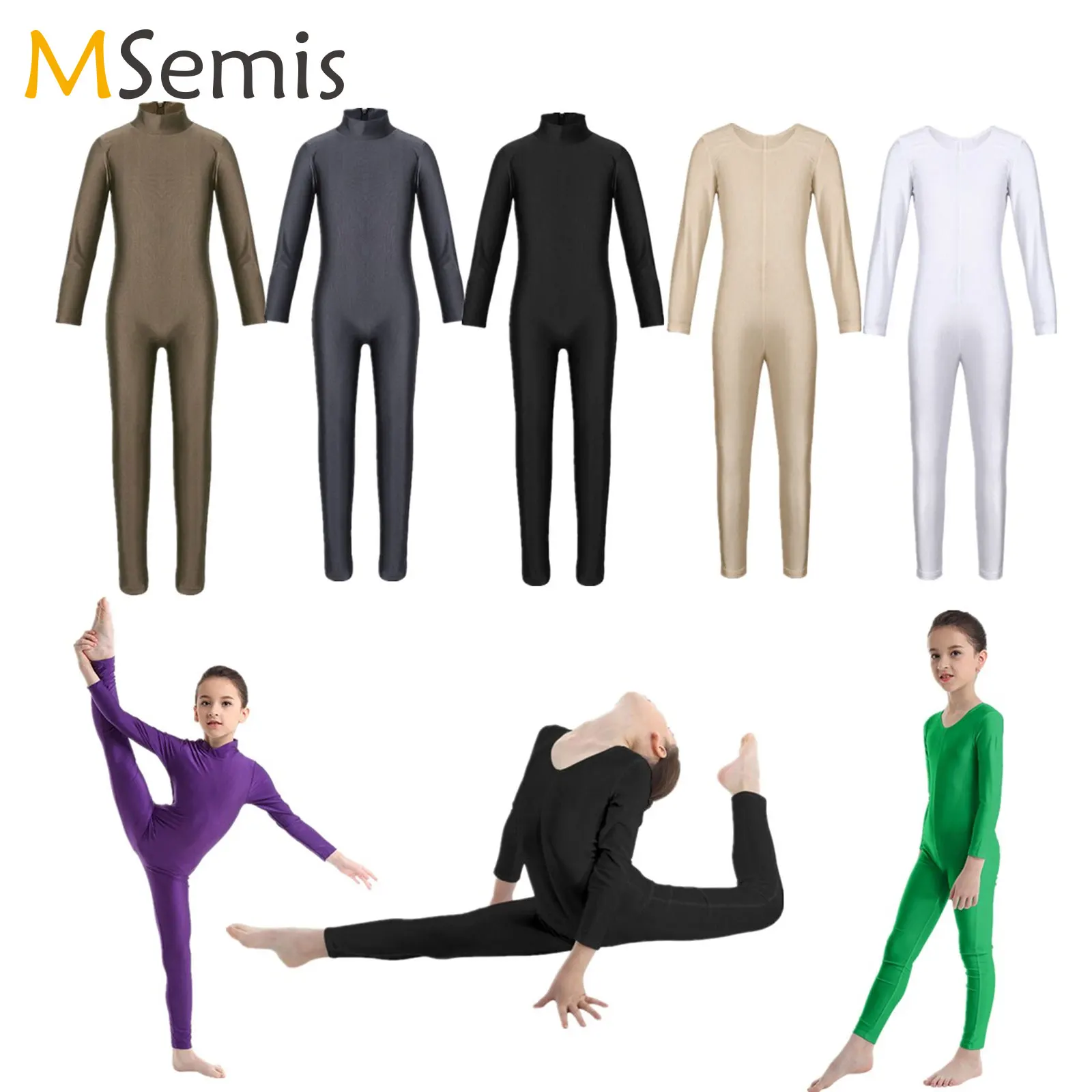 Kids new Girls Ballet Leotards Costume Long Sleeve Gymnastics Leotard 2025 Jumpsuit Unitard Ballet Dance Class Training Performance Wear