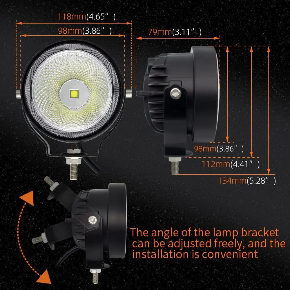 NLpearl 4inch Led Work Light Offroad Round Spotlights Light For Car ATV Dirt Bike Pickup Truck Motorcycle Headlight 12v 24v