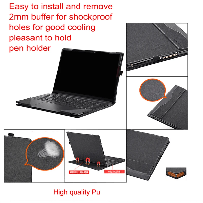 Case For Dell Latitude 5440 5430 5420 5431 5421 7430 7420 Laptop Sleeve 14 Inch Detachable Notebook PC Cover Bag Protective Skin